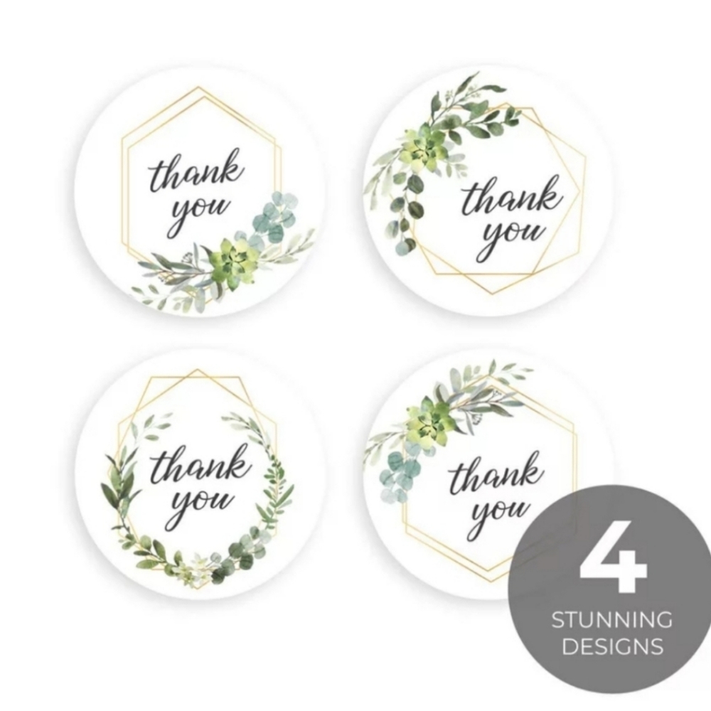 100 THANK YOU stickers